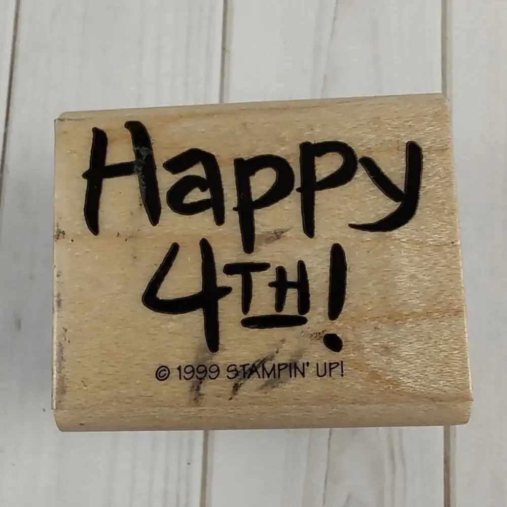 Stampin Up Happy 4th! July Independence American America USA Patriotic Stamp
